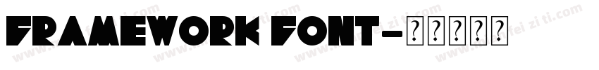 framework font字体转换